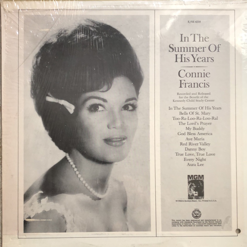 Connie Francis In The Summer Of His Years Vinyl Lp '63